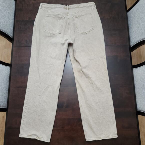 Abercrombie & Fitch The 90s Relaxed Jean High Rise Curve Love Oat Size 35/20Long - Picture 5 of 5